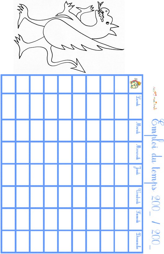 emploi du temps dragon
