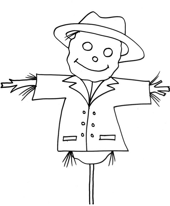 Imprimer le dessin d'un epouvantail

