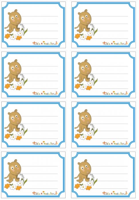 Etiquettes de cahier "chien" à imprimer