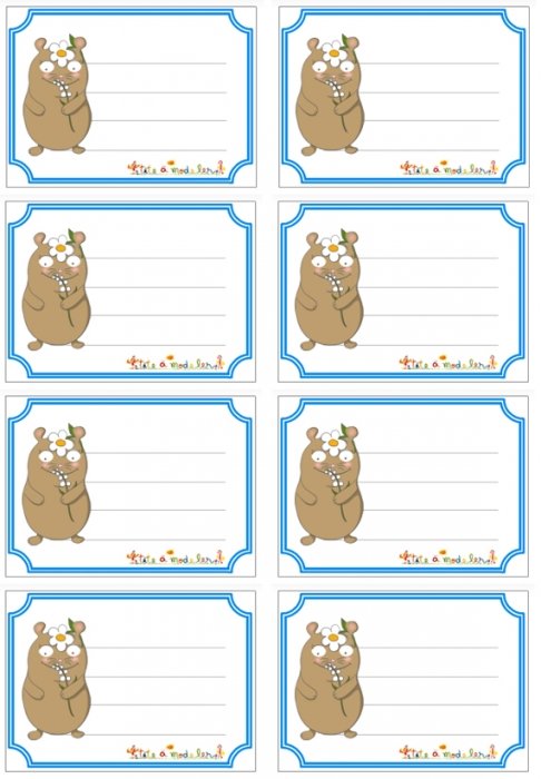 Etiquette pour cahier : taupe