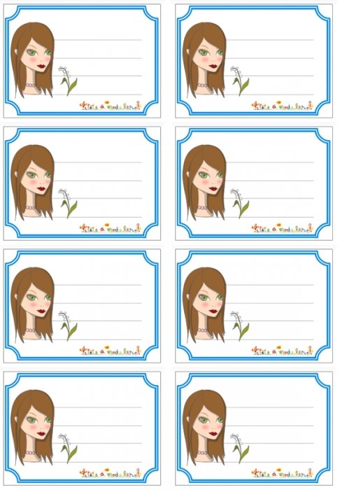 Etiquette de cahier visage