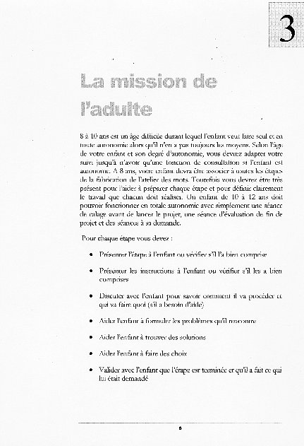 extrait du cahier de réalisation d'un atelier des mots