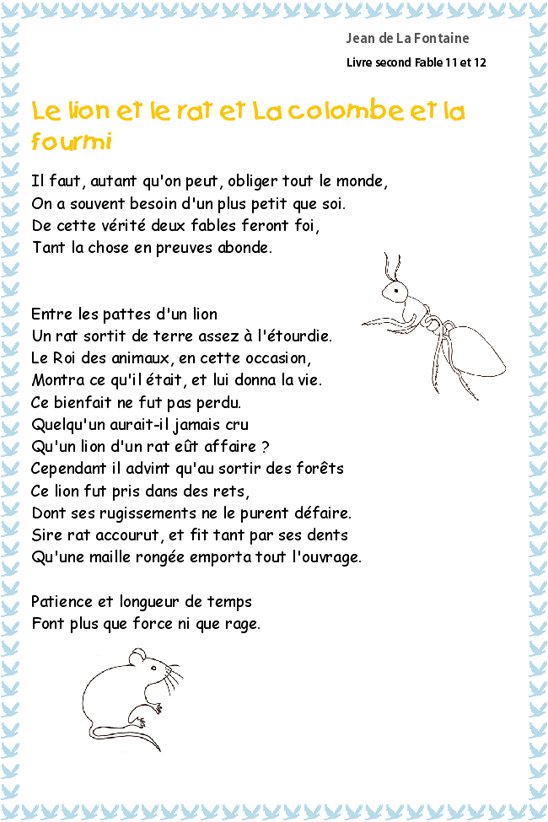 fable :  le renard et les raisins
