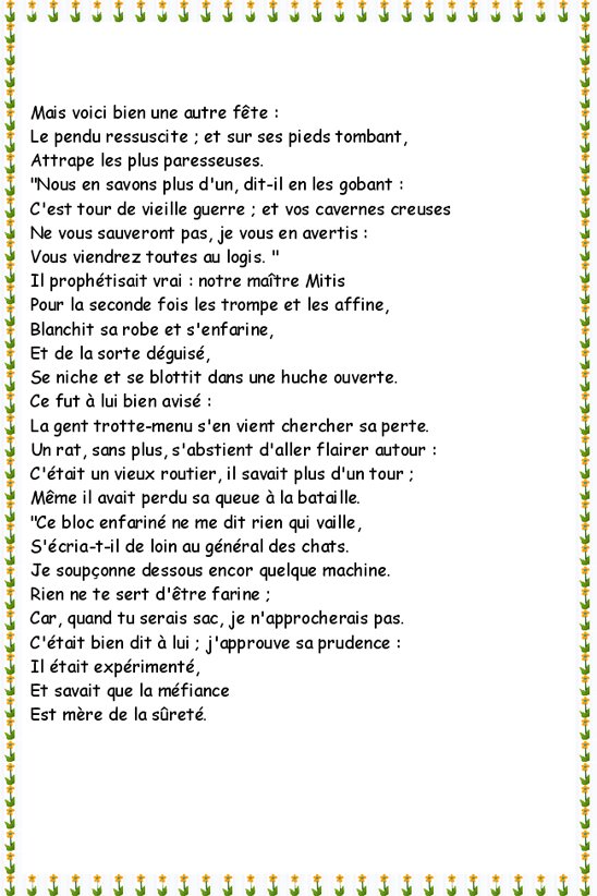 fable  le chat et le vieux rat page 2
