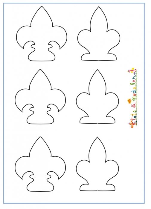 Imprimer des fleurs de lys pour couronne de roi