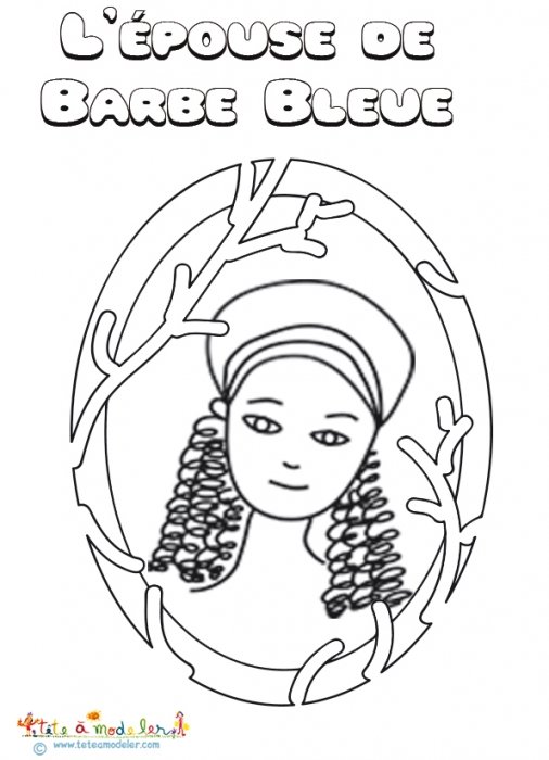 Coloriage de l'épouse de Barbe Bleue
