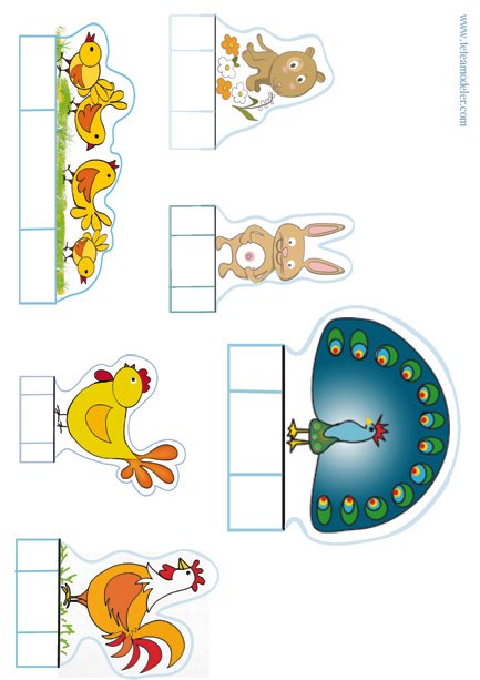 Jeu de la ferme : les animaux &agrave; imprimer
