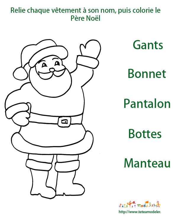 jeu corps du Pere Noel