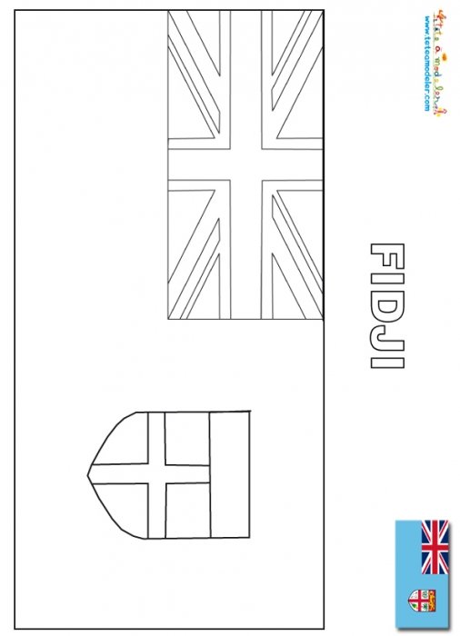 Coloriage du drapeau des Fidji