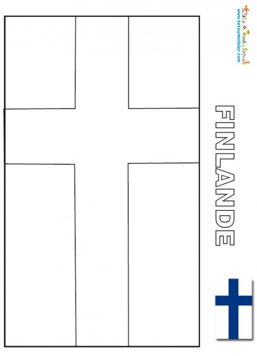 Coloriage du drapeau de la Finlande