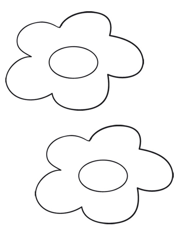 Mod&egrave;le de fleur &agrave; colorier pour les petits
