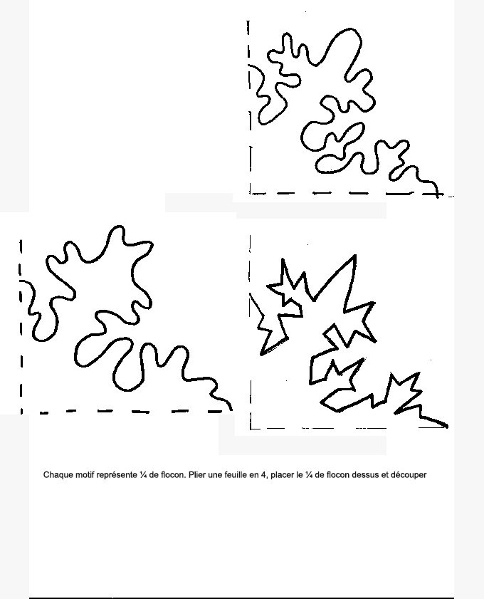 Mod&egrave;les de flocon de neige en papier
