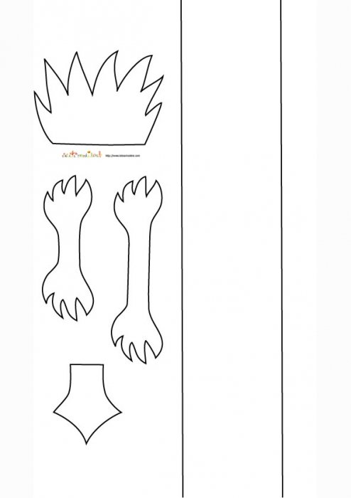 Gabarit des pièces du dragon rouge