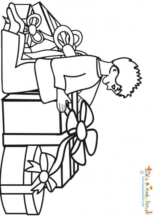 Garçon et les cadeaux 