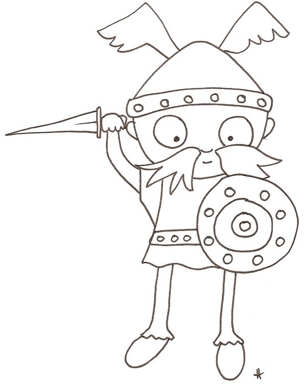 coloriage d'un gaulois 
