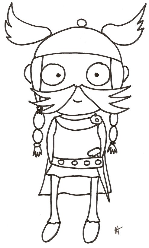 coloriage d'un gaulois 
