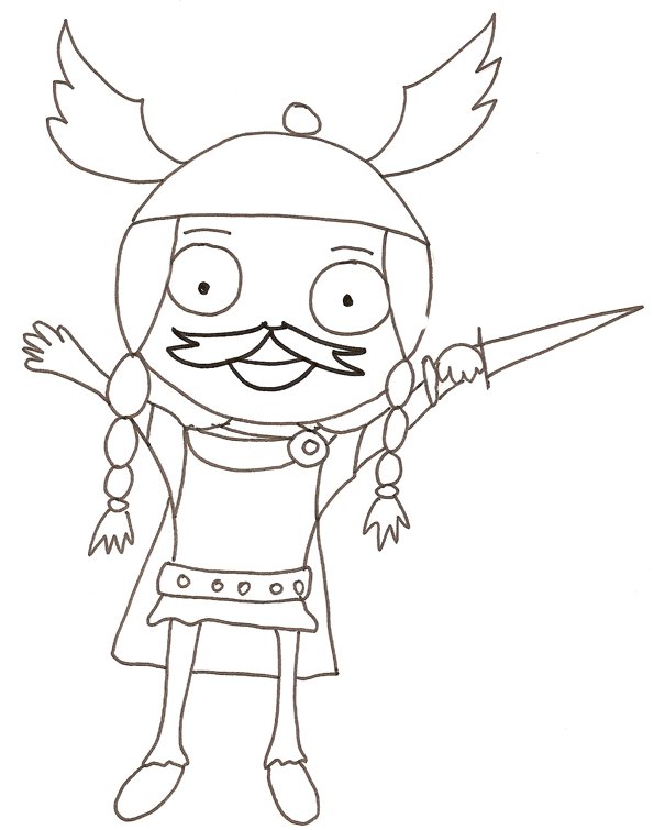 coloriage d'un gaulois 
