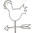 coloriage d'une girouette
