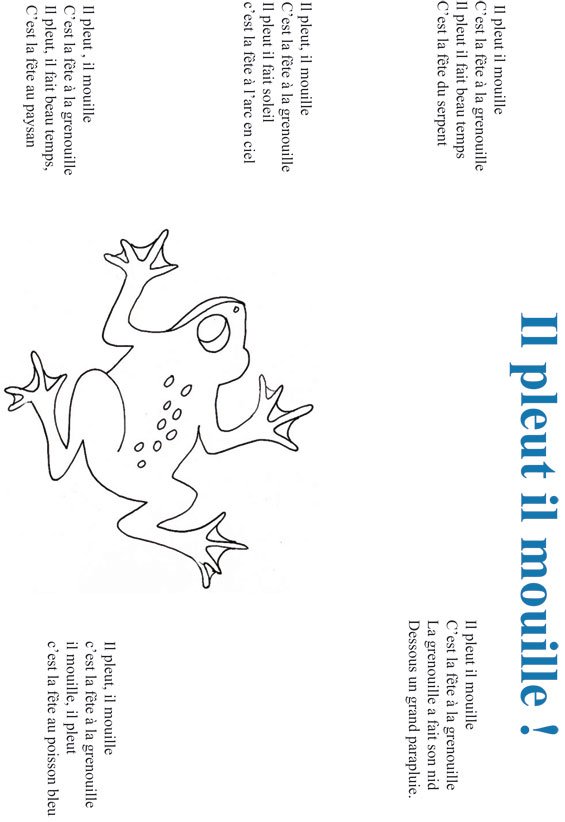 Texte de la chanson il pleut il mouille
