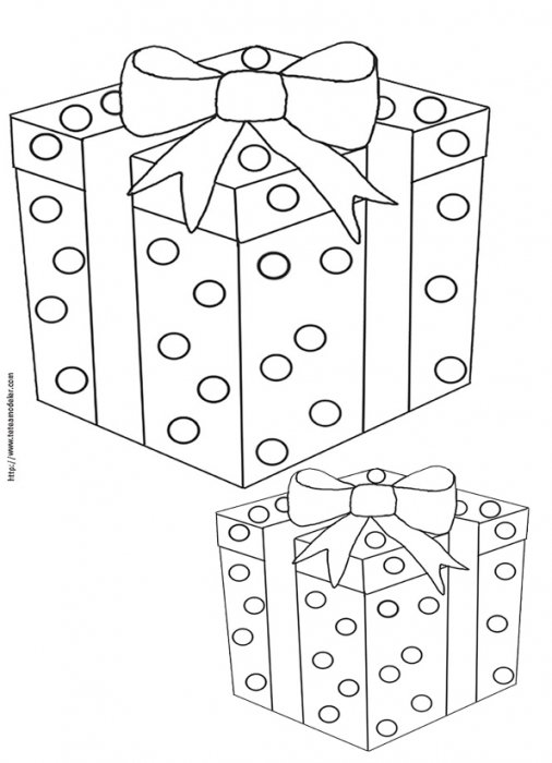 Coloriage de cadeaux dessin 8