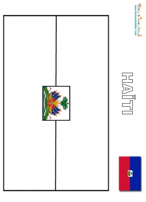 Coloriage du drapeau de Haïti