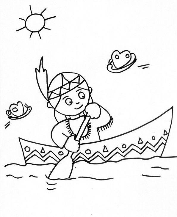 Imprimer le dessin d'un indien
