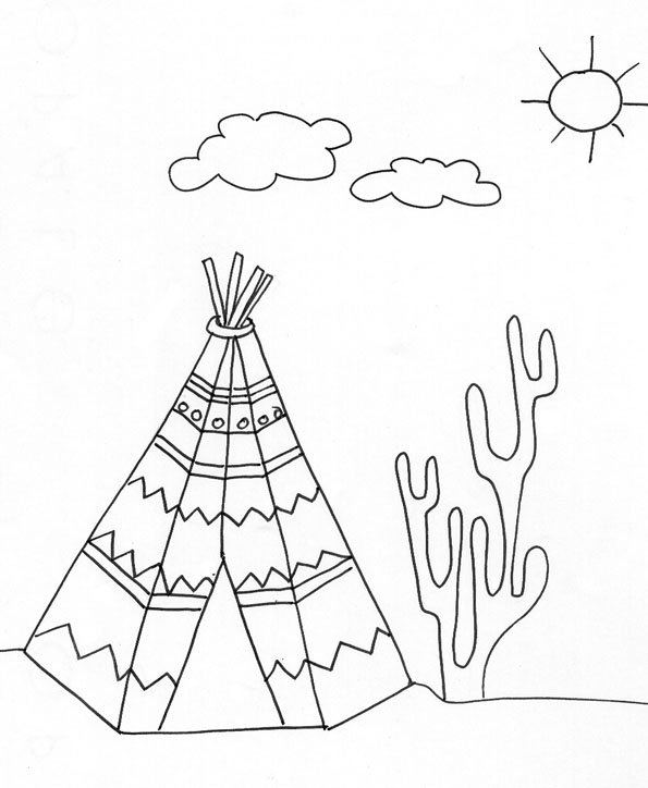 Imprimer le dessin d'un indien
