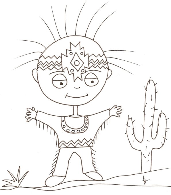 coloriage d'un indien 10
