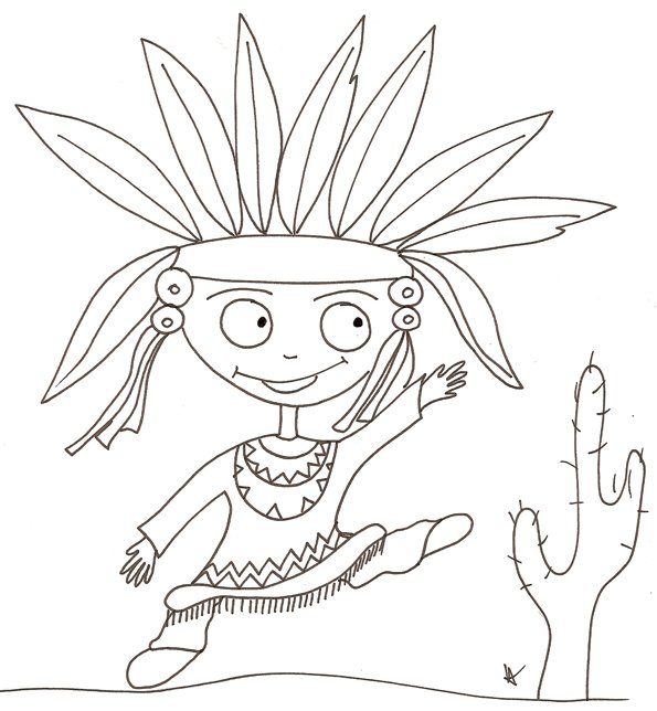coloriage d'un indien 11
