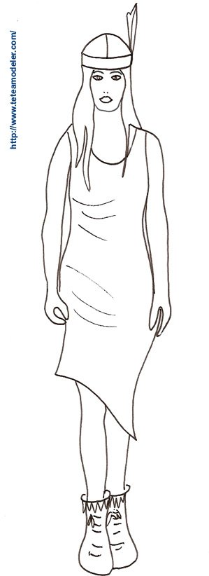Coloriage indienne
