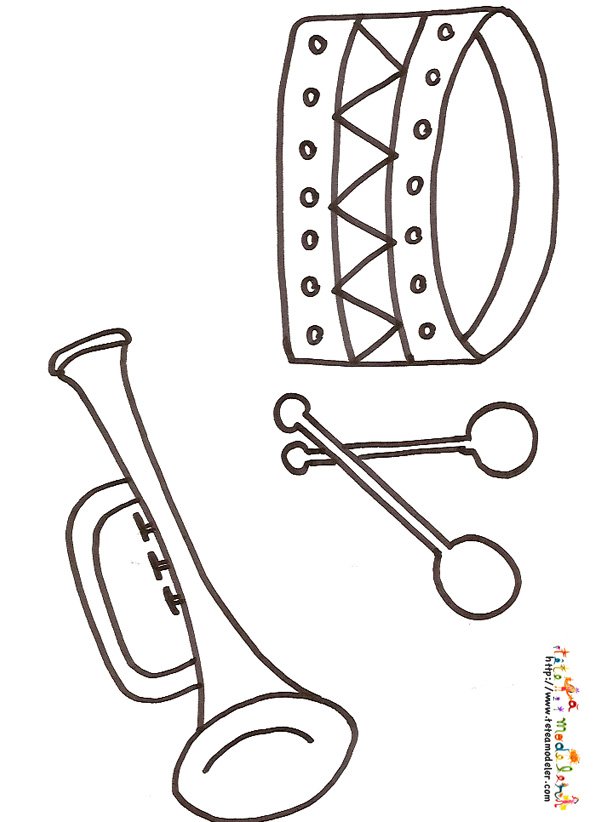 coloriage instrument musique