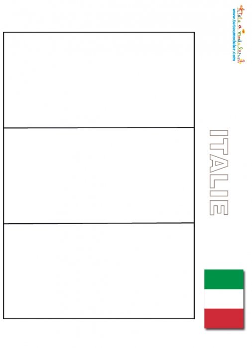 Coloriage du drapeau de l'Italie