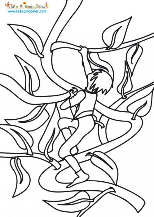 Coloriage de Jack sur le haricot magique