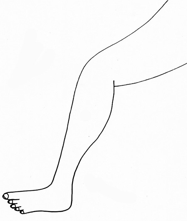 coloriage d'une jambe
