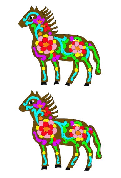 7 erreurs dans l'image du cheval