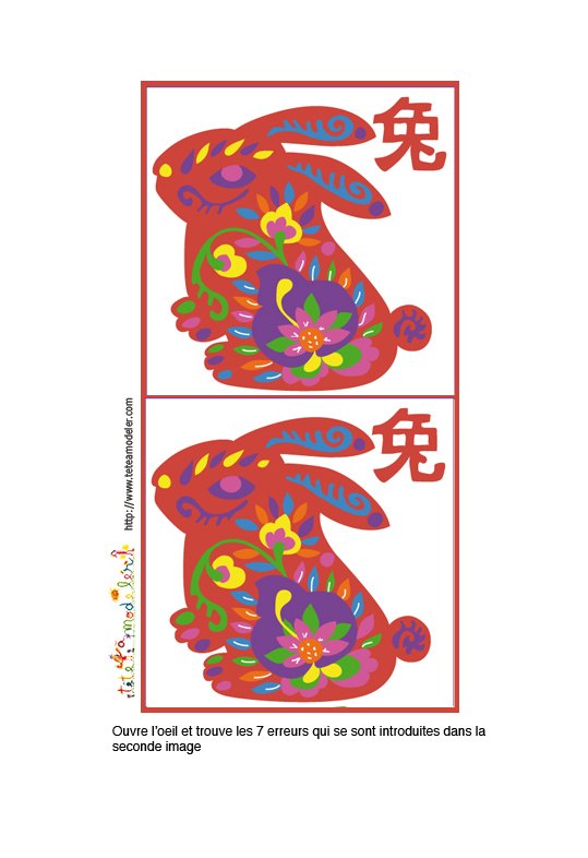 jeu 7 erreurs lapin
