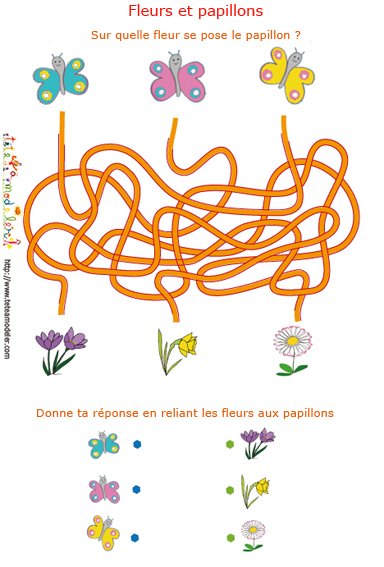 jeu de fils m&agrave;&trade;l&eacute;s nature et printemps
