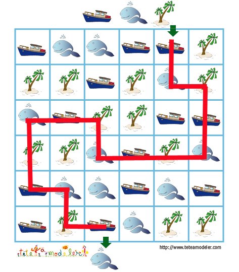 solution du jeu de suite logique sur la mer
