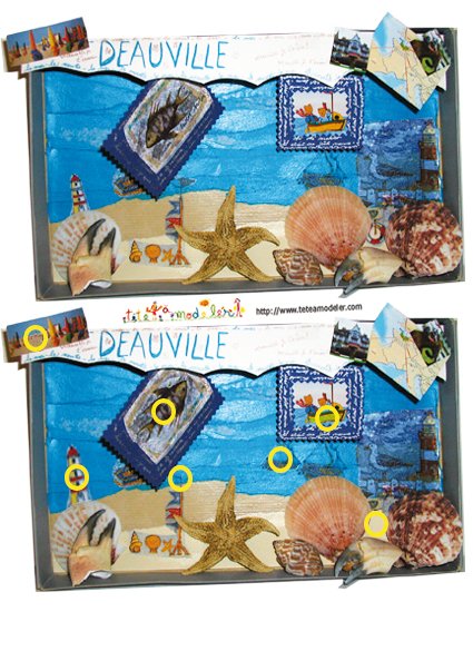 Solution du Jeu des erreurs: tableau mer et plage