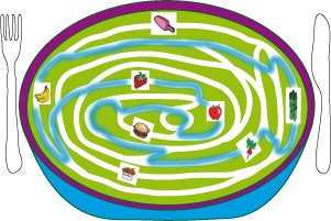 solution du Jeu de labyrinthe : 5 fruits et legumes