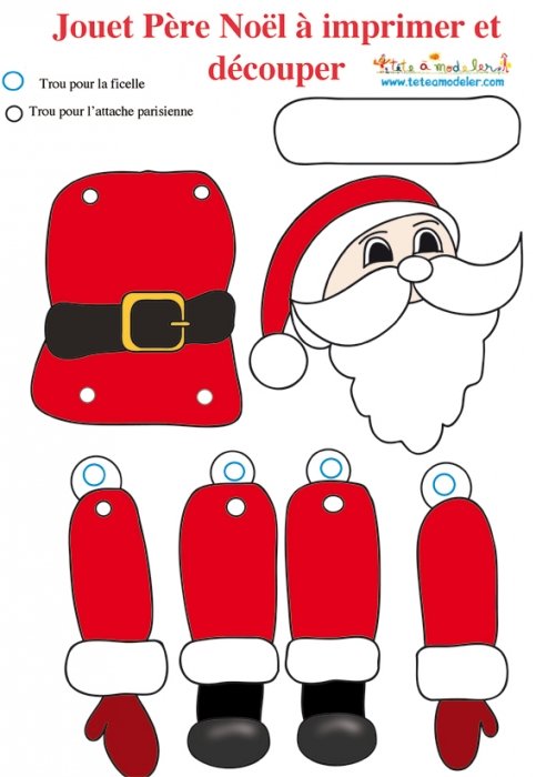 Jouet Père Noël articulé à imprimer