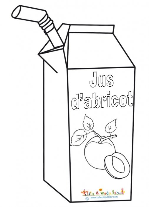 Coloriage jus d'abricot