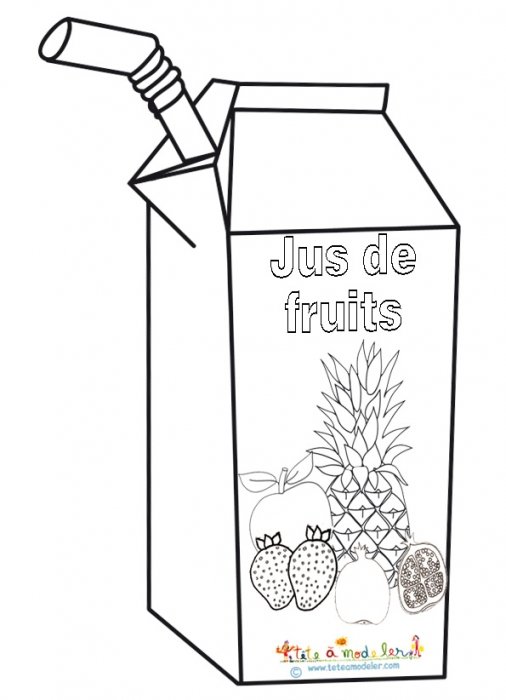 Coloriage jus de fruits