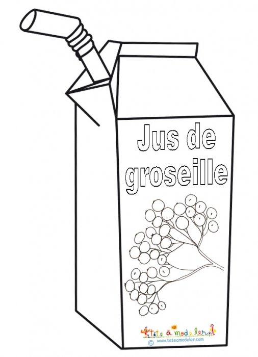 Coloriage jus de groseille