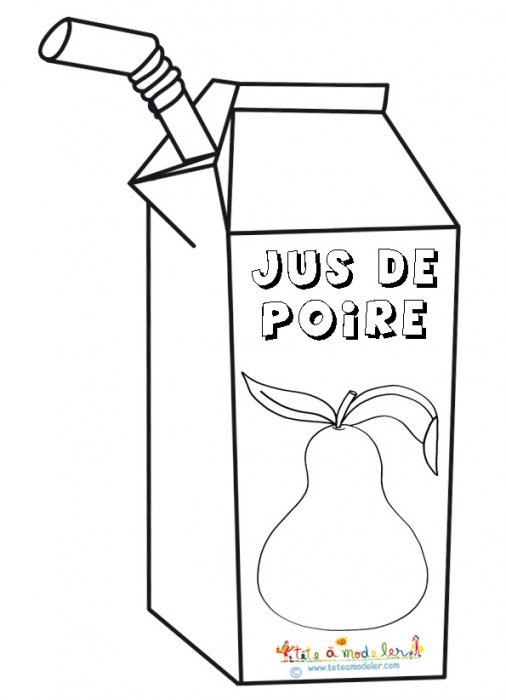 Coloriage jus de poire