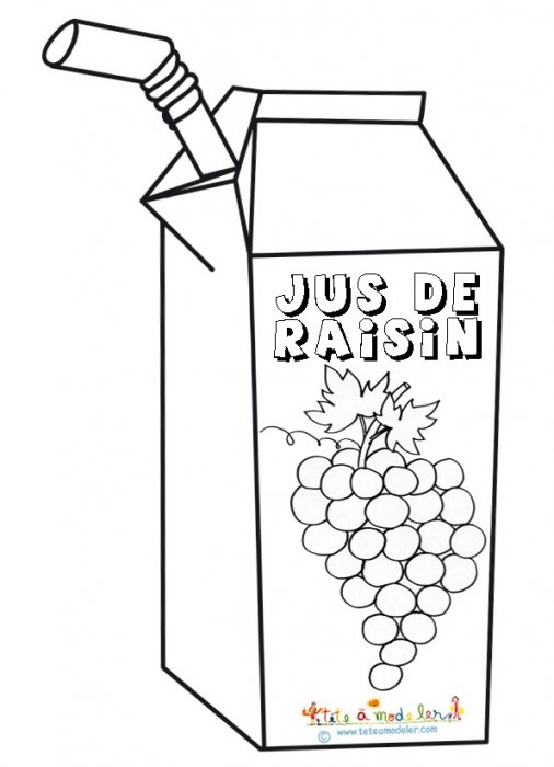Coloriage jus de raisin