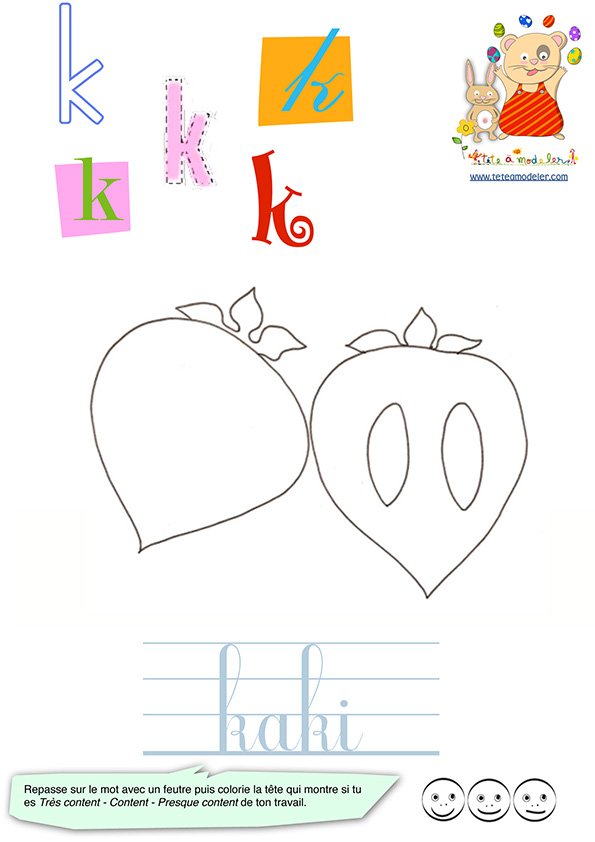 Imagier des minuscule : kaki
