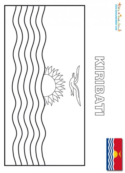 Coloriage du drapeau des Kiribati