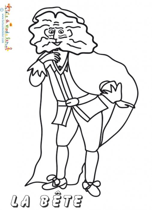 Coloriage de la Bête
