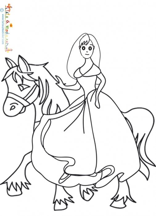Belle sur son cheval